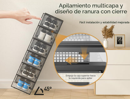 Kuject Cajas de almacenamiento de zapatos XXX-Large, paquete de 12,...
