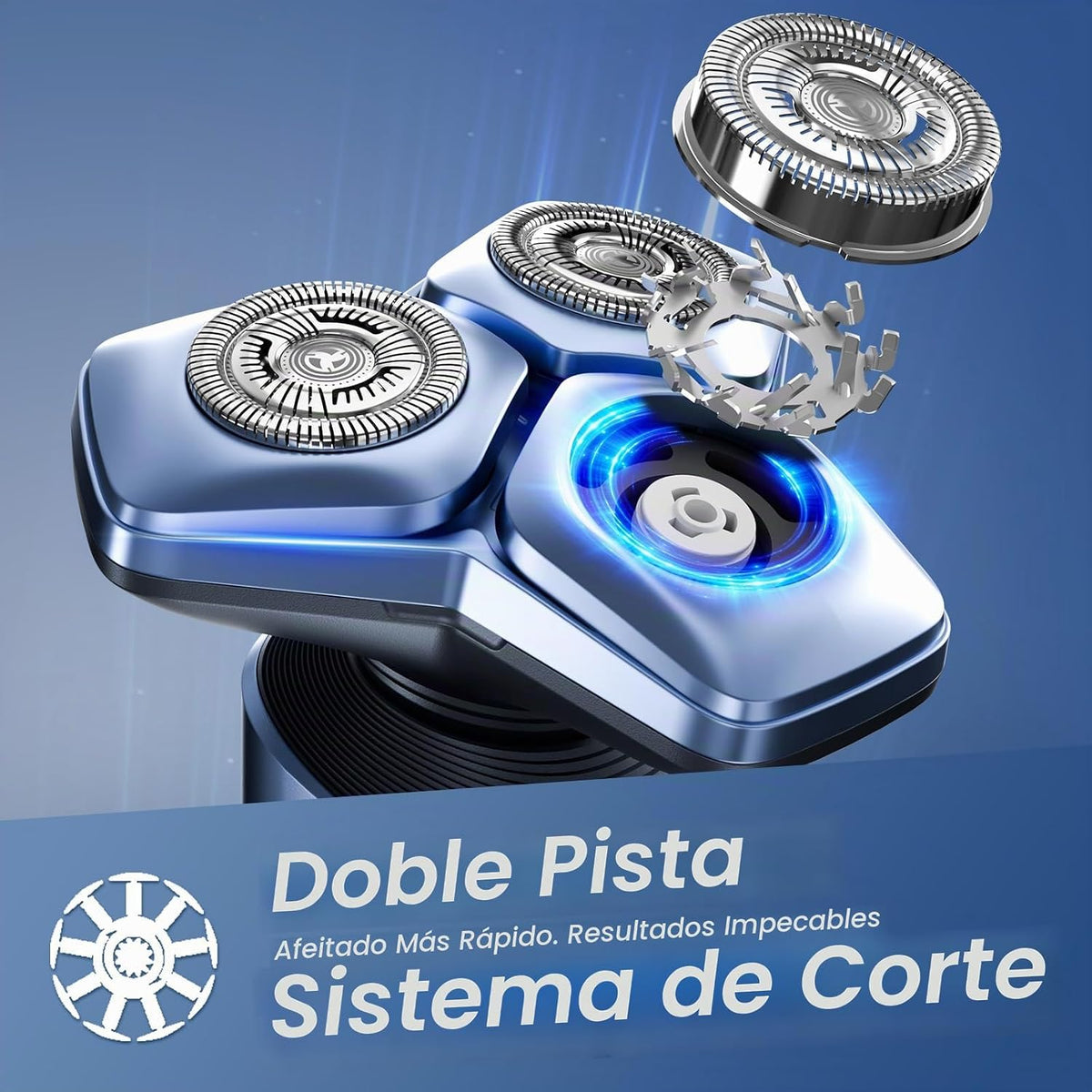 Maquinilla de afeitar eléctrica para hombres, afeitadora giratoria...