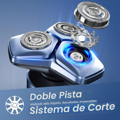 Maquinilla de afeitar eléctrica para hombres, afeitadora giratoria...