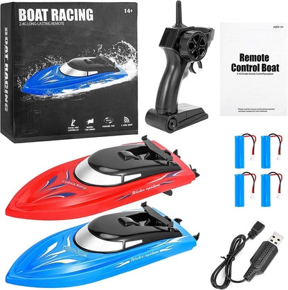 Paquete de 2 botes a control remoto, barcos de control remoto para...