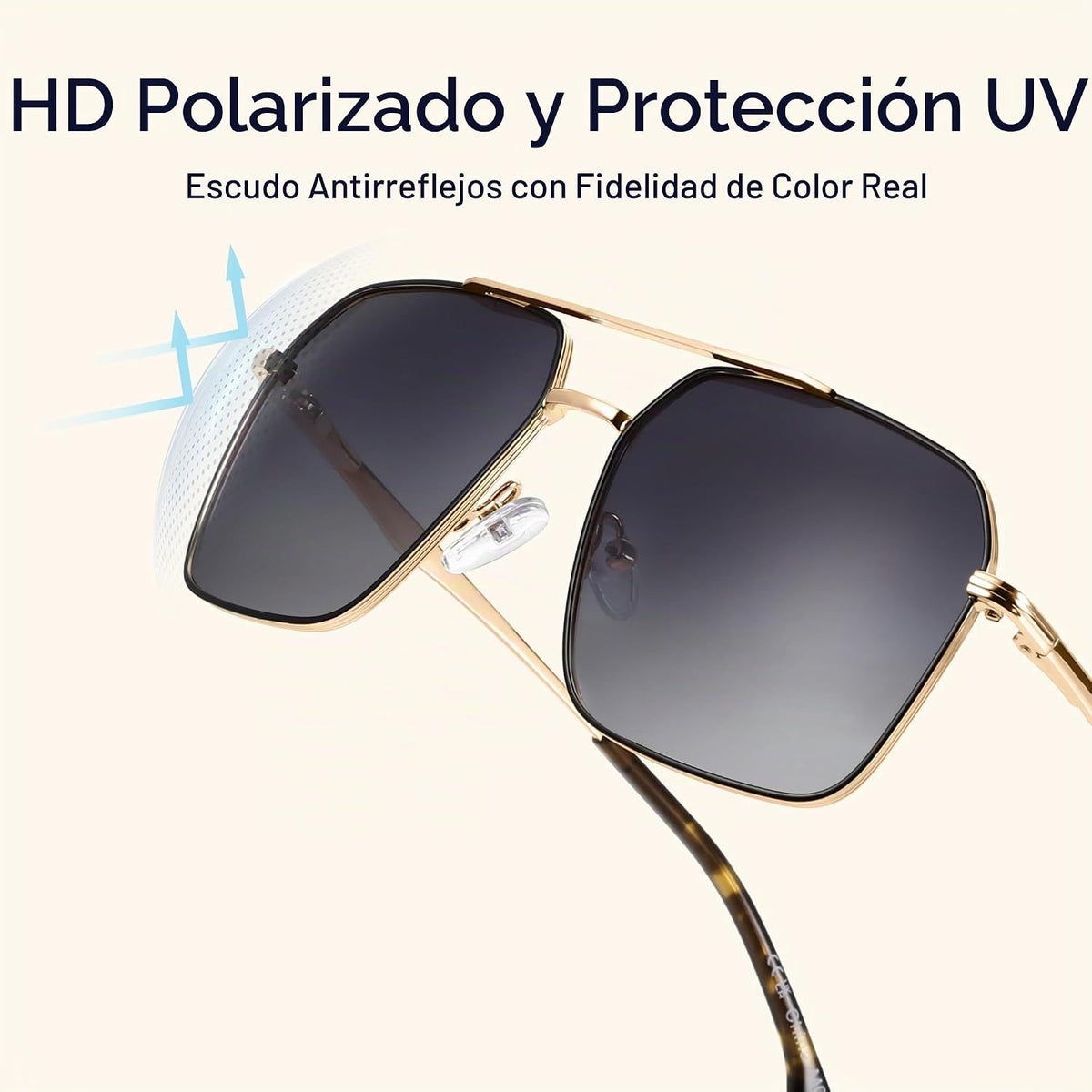 ZENOTTIC Gafas de sol polarizadas de aviador para hombre: protecció...