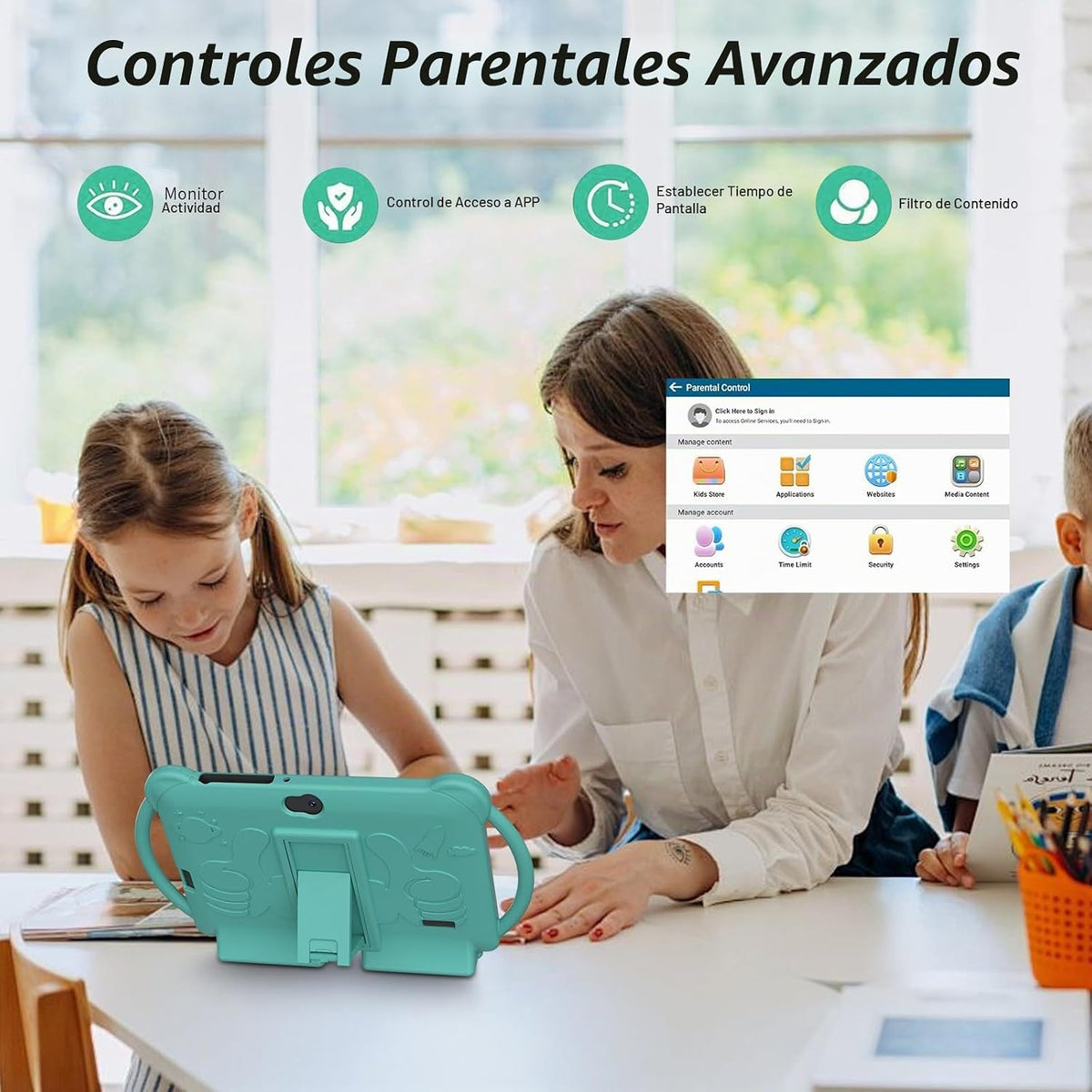 HOTTABLET Tableta para niños Android de 7 pulgadas, 4 GB de RAM 32...