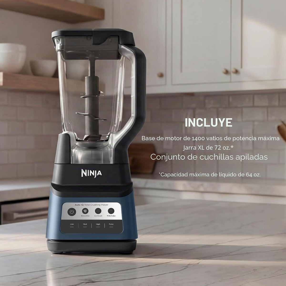 Ninja Licuadora Professional Plus, Auto-iQ, 1400W, jarra de 72 onza...