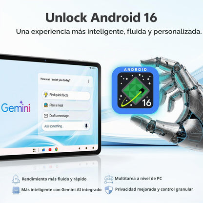 Tablet Android 16 de 10 pulgadas con teclado, 16 GB de RAM + 32 GB,...