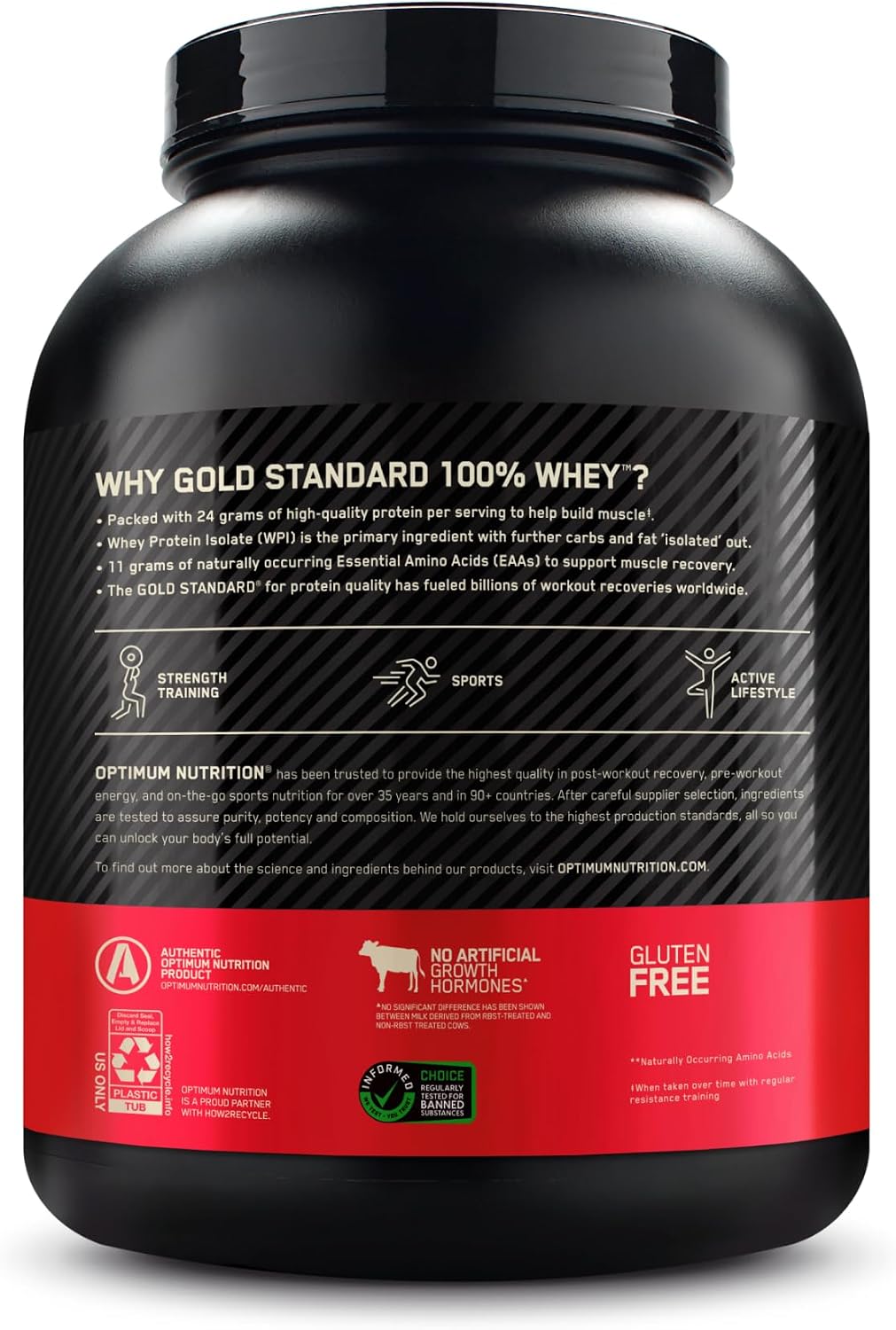 Optimum Nutrition Estándar dorado 100% Proteína de Suero de Leche e...