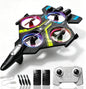 Feng Eye Avión RC para niños, negro, 2 baterías | Acrobacias con gi...