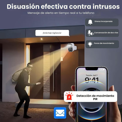 Cámaras de seguridad 2K actualizadas 2026 inalámbricas para exterio...