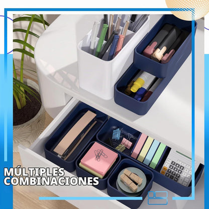 Juego organizador de cajones apilables de 11 piezas, bandejas organ...