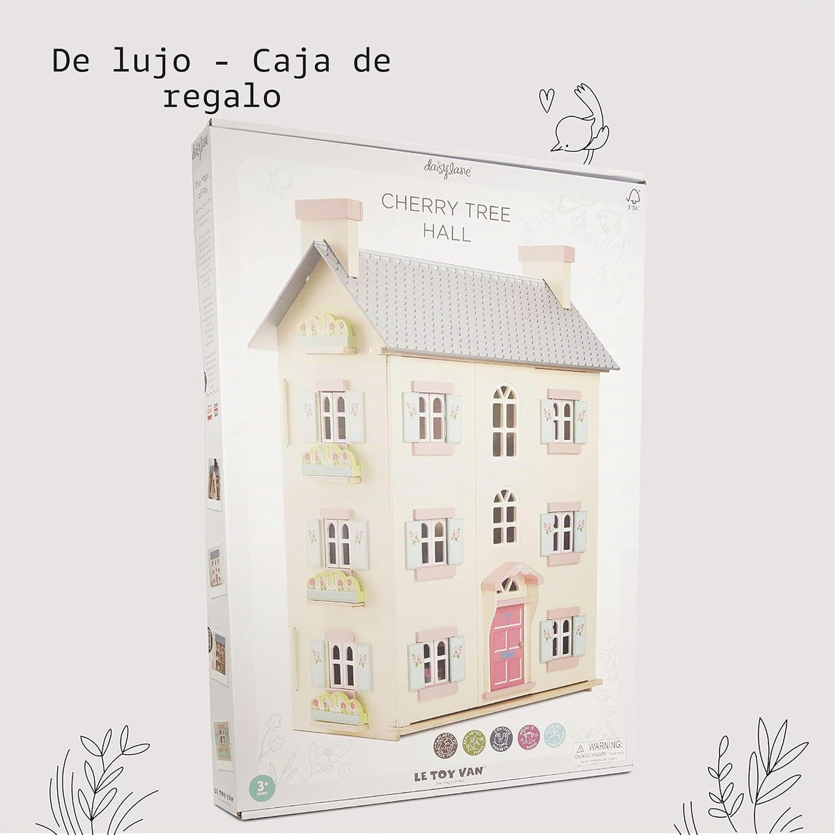 Le Toy Van - Hermosa Casa de Muñecas de Madera Grande Cherry Tree H...