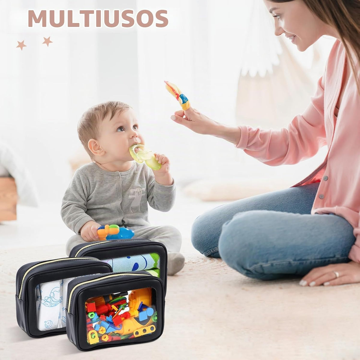 YOPCDJ Juego de 3 piezas de organizador de bolsa de pañales, bolsa...