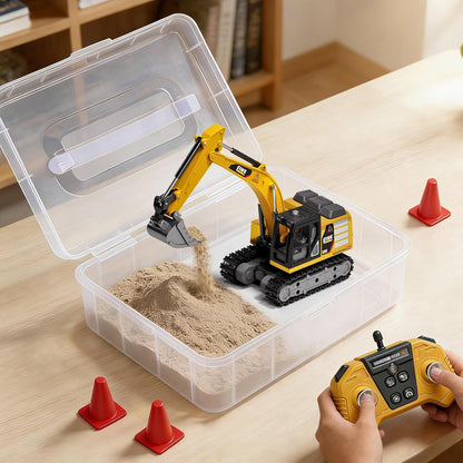 TOPMVP 1\/64 MINI RC Excavadora con juego de caja de arena | Camión...
