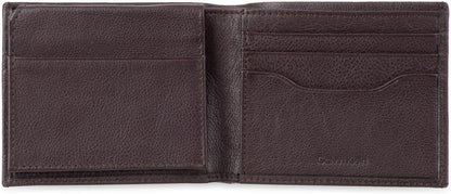 Calvin Klein Billetera plegable minimalista de piel RFID para hombr...
