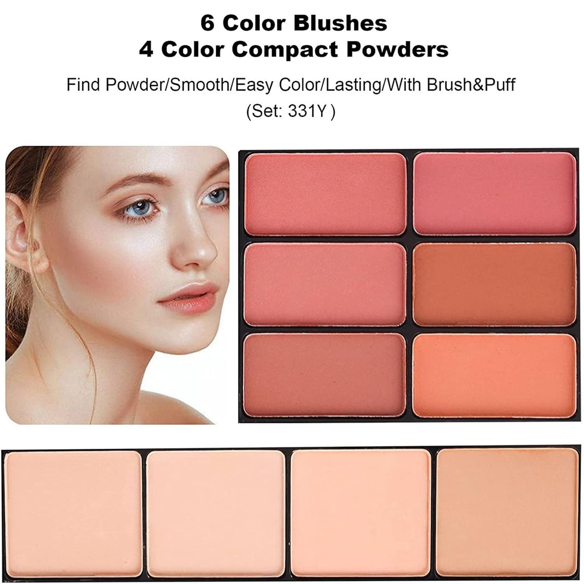 MISS ROSE M Paleta de maquillaje profesional de 58 colores, kit com...