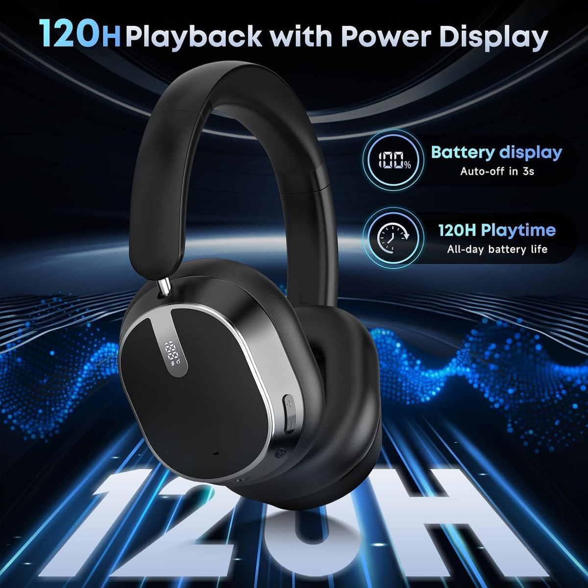 Auriculares inalámbricos híbridos con cancelación activa de ruido B...