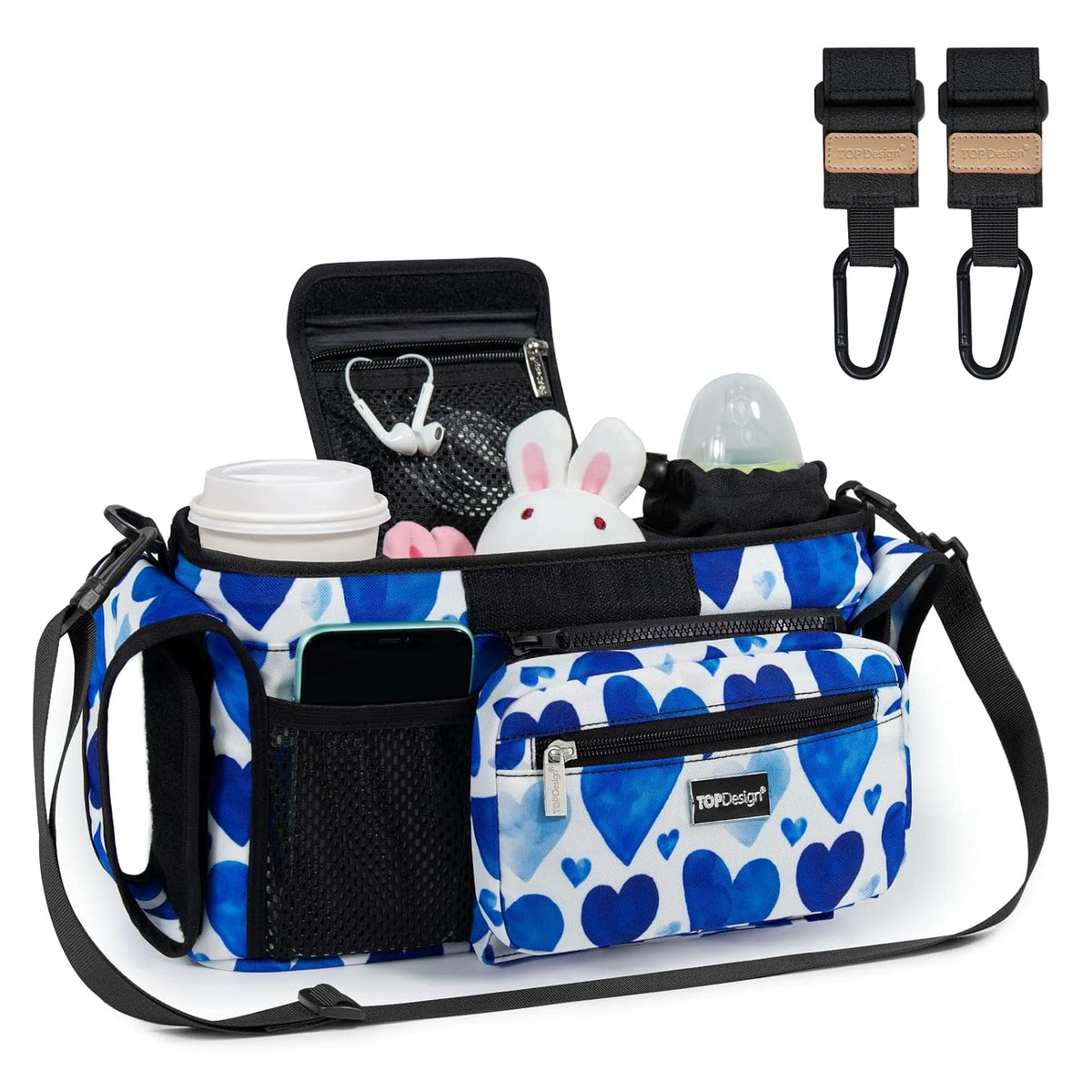 TOPDesign Organizador Universal para Cochecito de Bebé, Caddy para...