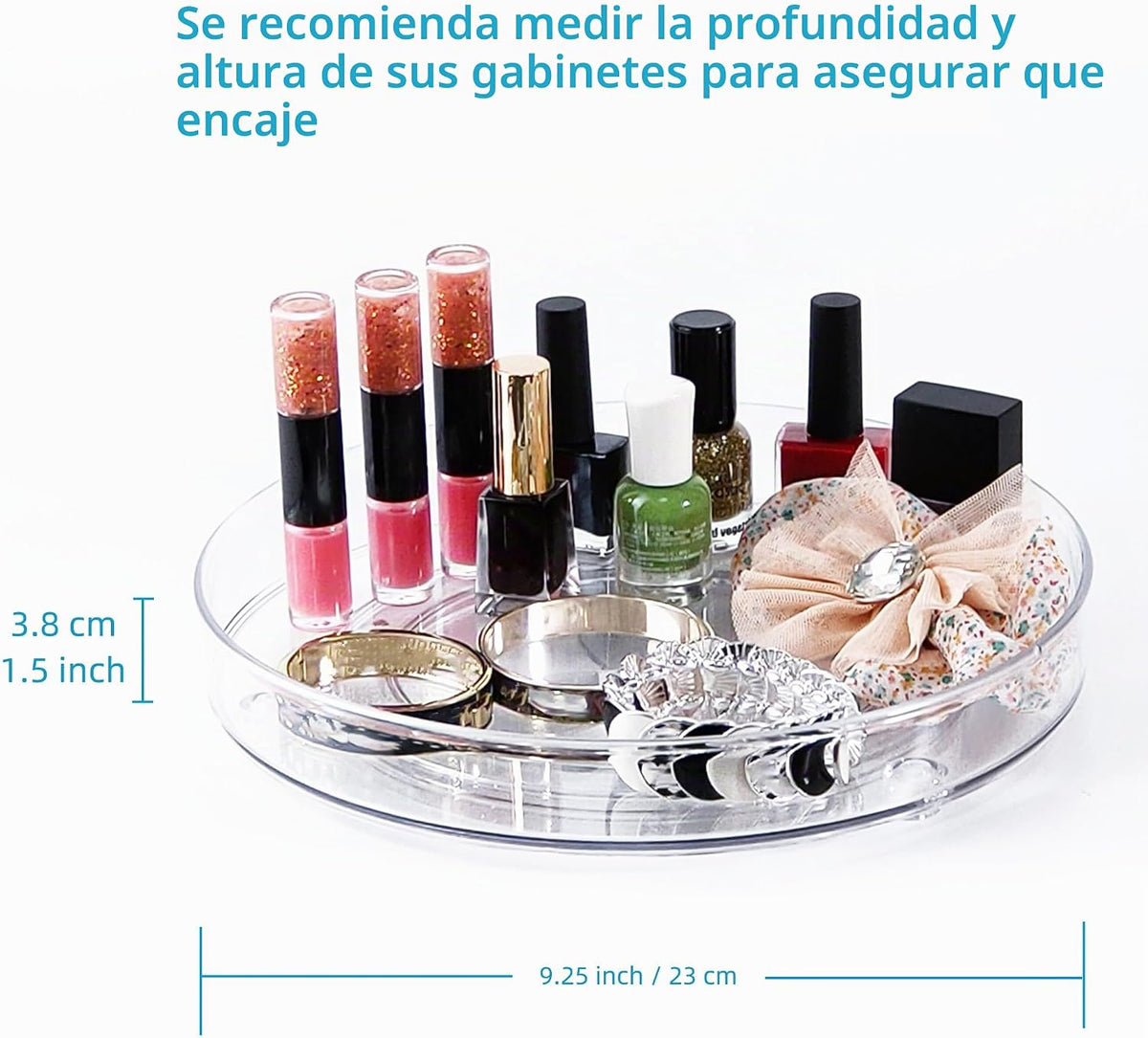 YCLADEC Lazy Susan - Paquete de 4 organizadores de platos giratorio...