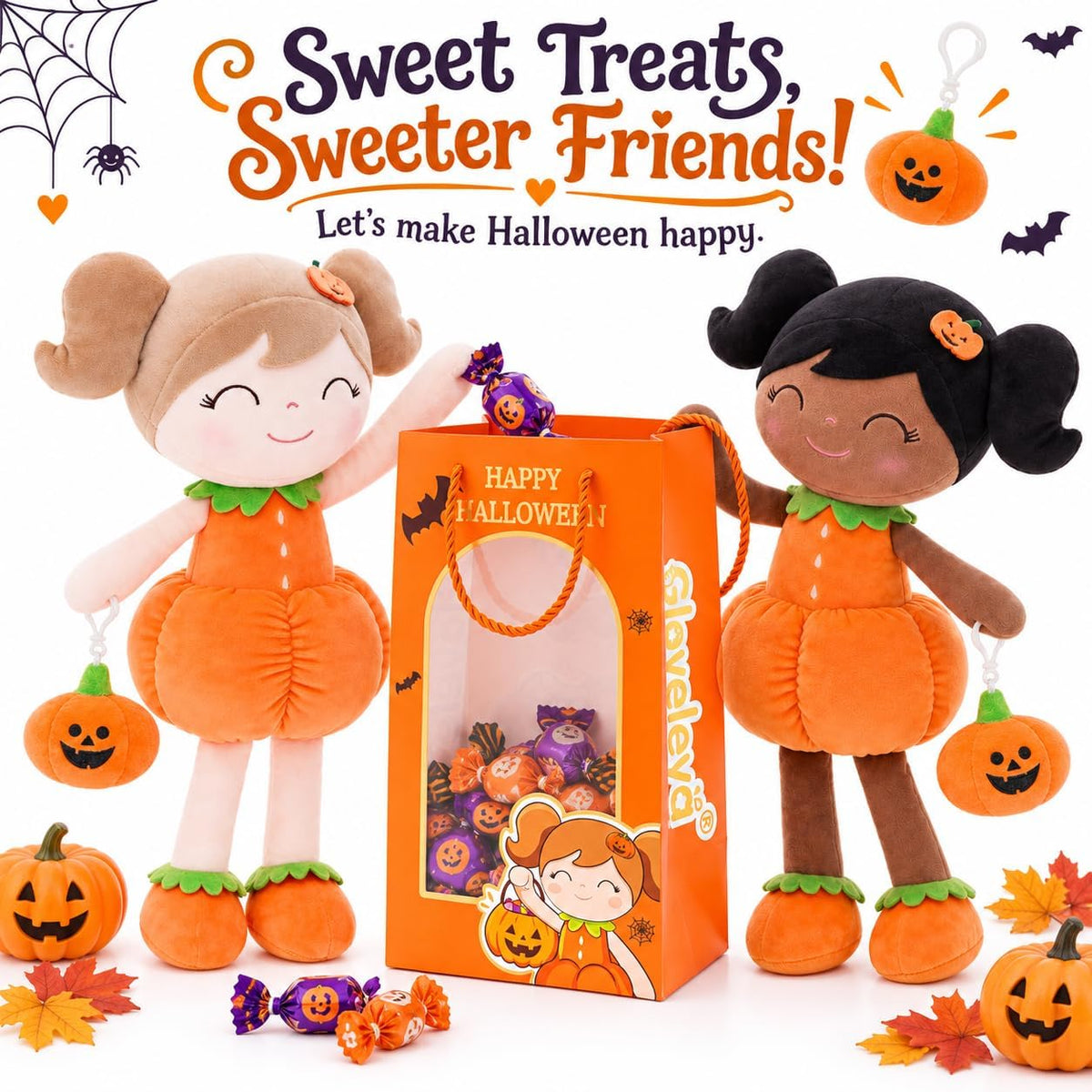 Gloveleya Juguete suave para Halloween, regalos para niña, muñeca d...