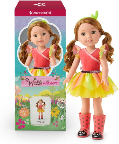American Girl WellieWishers - Muñeca Willa de 14.5 pulgadas con leo...