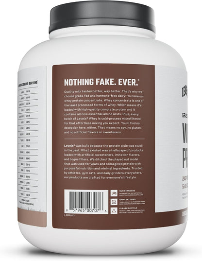 Levels - Proteína de suero en polvo, sin ingredientes artificiales...