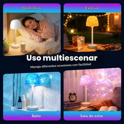YJHAOTOU Paquete de 2 lámparas de ducha impermeables recargables LE...