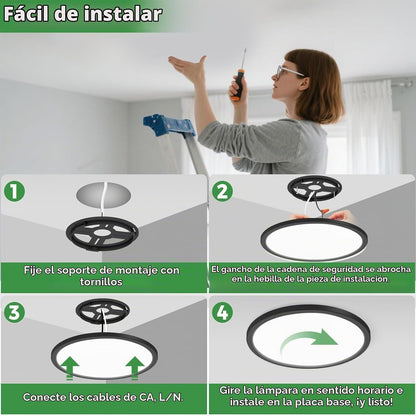zemty Paquete de 12 luces LED de techo empotradas, 7 pulgadas, 15 W...