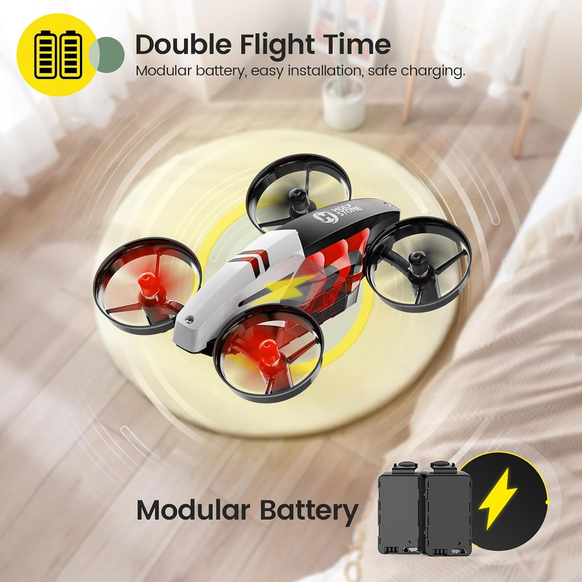 Holy Stone HS210T Drones para niños, 2 en 1 MINI Drone interior con...