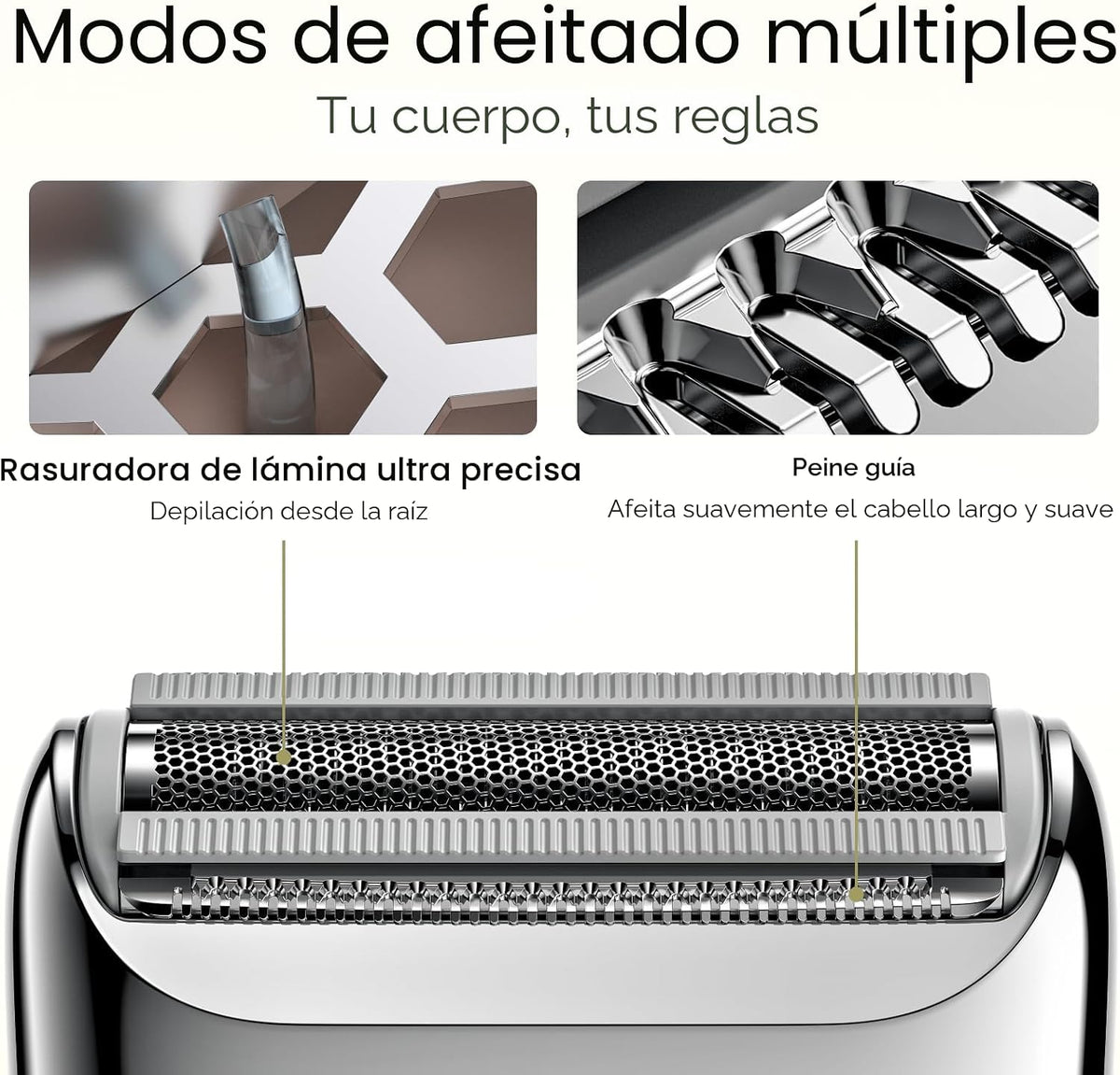 yoose - Maquinillas de afeitar eléctricas para mujer, recortadora d...