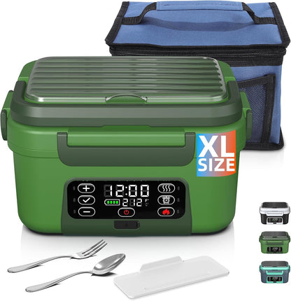 Omboos Lonchera eléctrica inalámbrica con calefacción, XL 6.3 tazas...