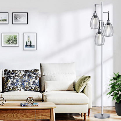 Lámpara de pie regulable Nintiue, 3 bombillas LED Edison de 800LM i...