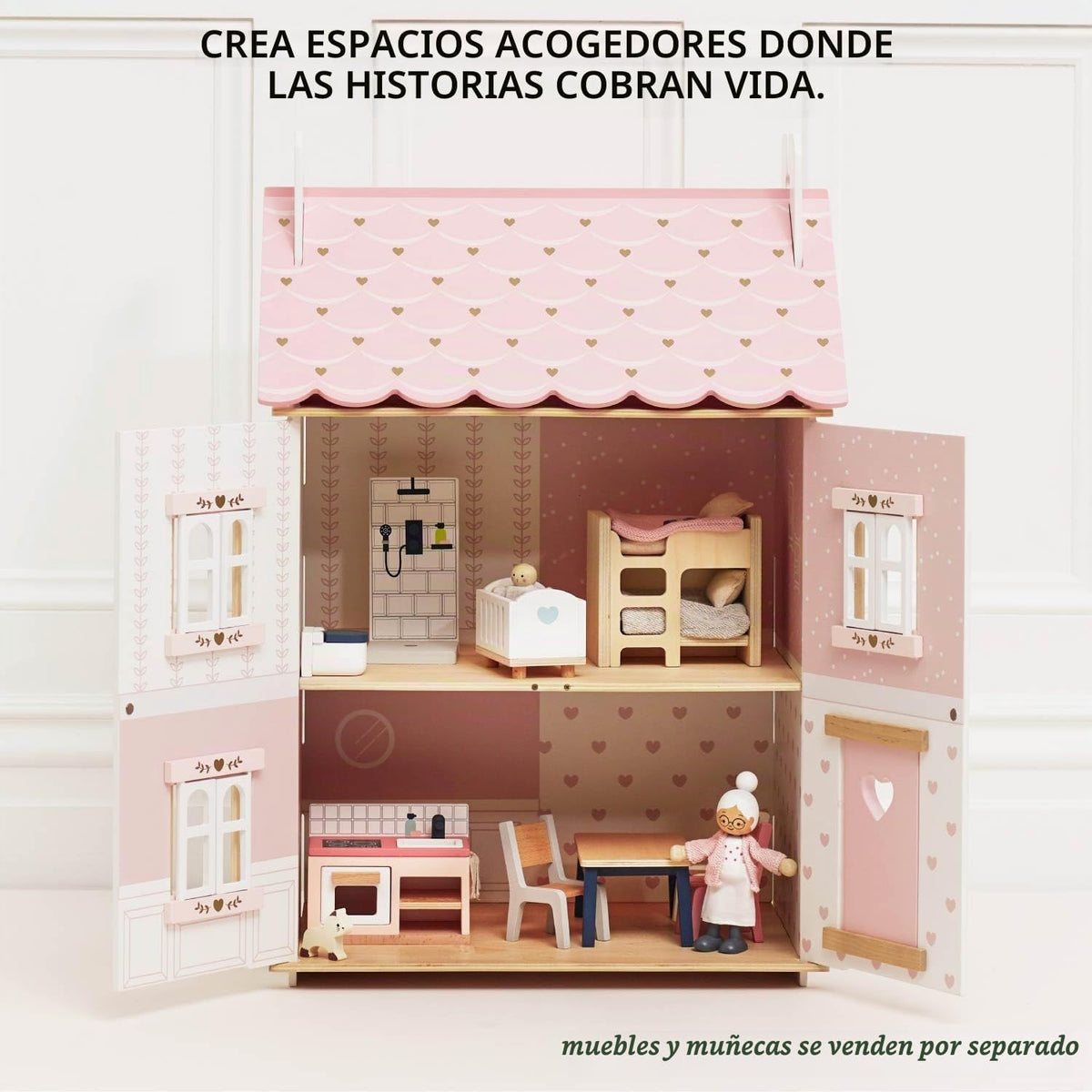 Le Toy Van \u2013 Casa de muñecas de madera en forma de corazón de...