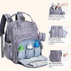 BabbleRoo Mochila para pañales \u2013 Bolsa de viaje para Baby Esse...