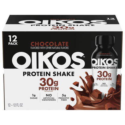 Oikos Batido de Proteína, Chocolate, Bebidas Altas en Proteína de 3...