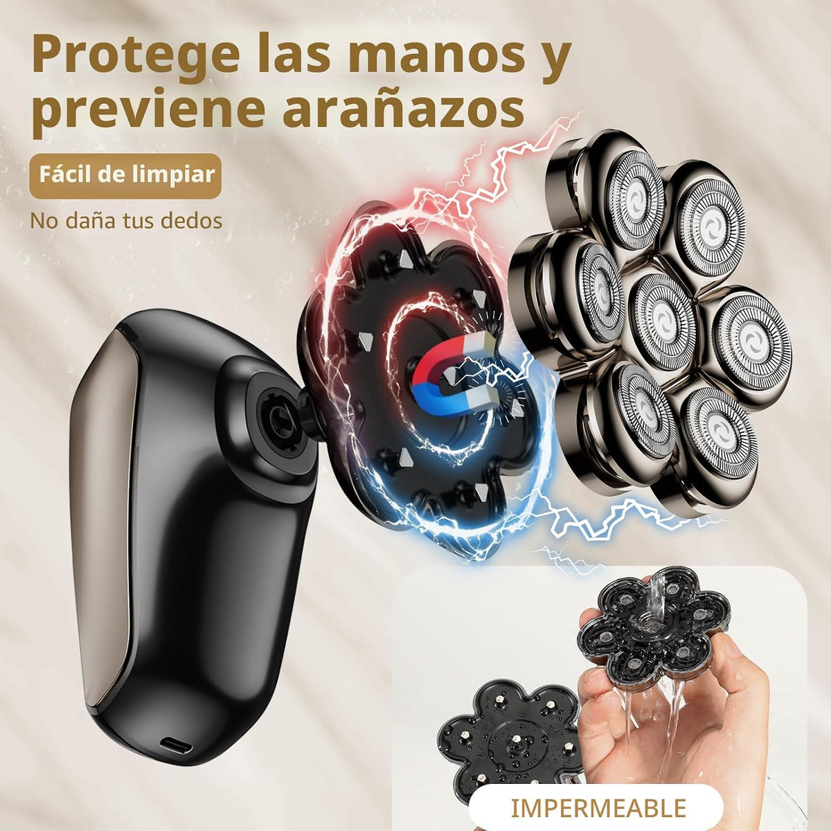 SHPAVVER - Afeitadoras de cabeza para hombres calvos: maquinilla de...