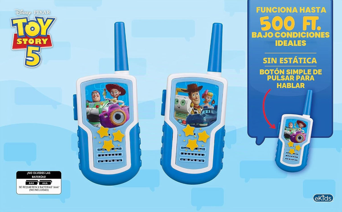 Toy Story 5 Walkie Talkies para niños, libre de estática y rango ex...