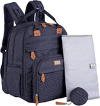 BabbleRoo Mochila para Pañales Extra Grande, Bolsa de Bebé Expandib...