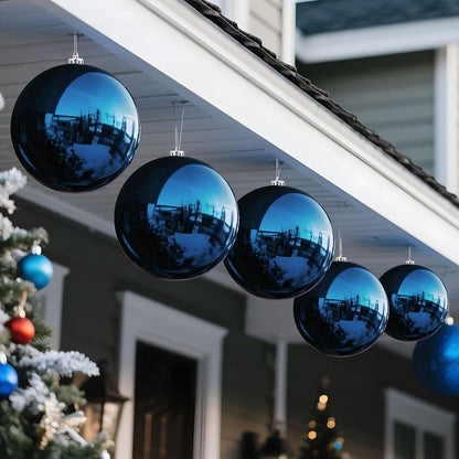 Zubebe 4 piezas de adornos de bola de Navidad extra grandes de 8...