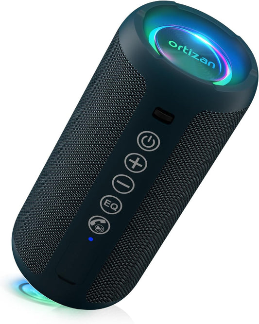 Ortizan Altavoz Bluetooth portátil, impermeable IPX7, inalámbrico,...