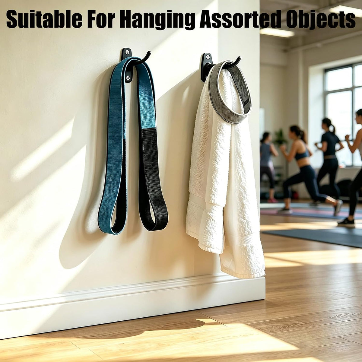 Soporte de pared para esterilla de yoga, estante de almacenamiento...