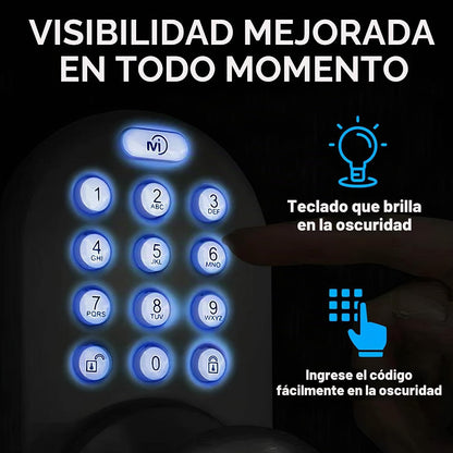 MiLocks TKK-02P - Pomo de puerta digital con teclado, cerradura de...