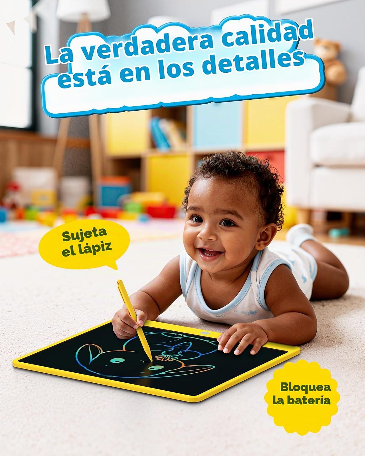 Bravokids Tableta de escritura LCD de 16 pulgadas para niños de 3 a...