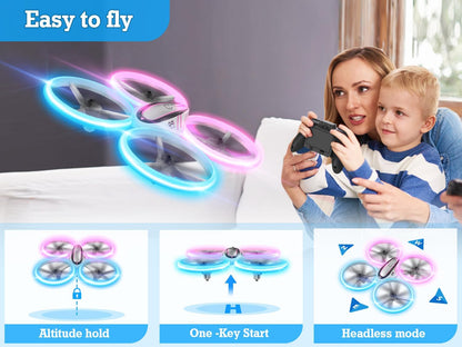 Q9s Drones para niños, dron RC genial con retención de altitud y mo...