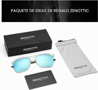 ZENOTTIC Gafas de sol polarizadas cuadradas para hombre, ultraliger...