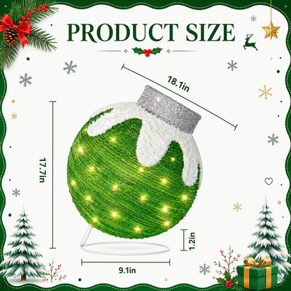 Tngan 2 adornos de Navidad para exteriores, decoración de bolas nav...