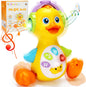 Juguete de pato iluminado musical, bailando que se arrastra en movi...