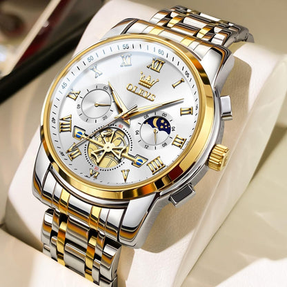 OLEVS Relojes para hombre, resistente al agua, de lujo, gran cara,...