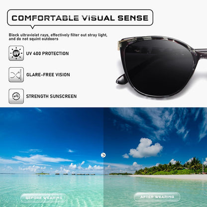 Colrea Gafas de Sol Modernas con Forma de Ojo de Gato para Mujer, E...