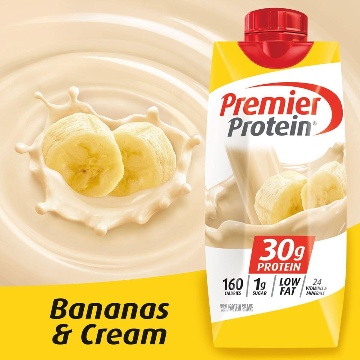 Premier Protein Batido de proteína de 1.06 onzas, plátano, 12 unidades