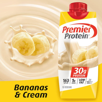 Premier Protein Batido de proteína de 1.06 onzas, plátano, 12 unidades
