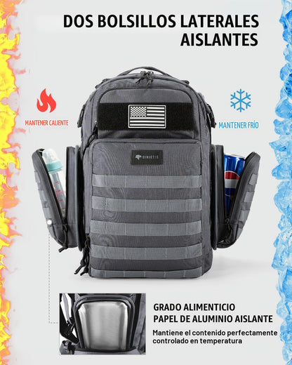 Dinictis Mochila de pañales de 40 L para papá, bolsas de pañales de...