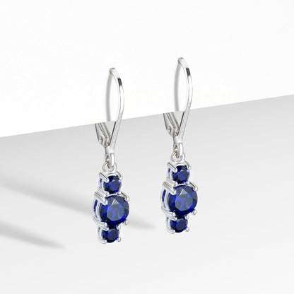 Amazon Essentials Aretes colgantes de plata esterlina con piedras p...